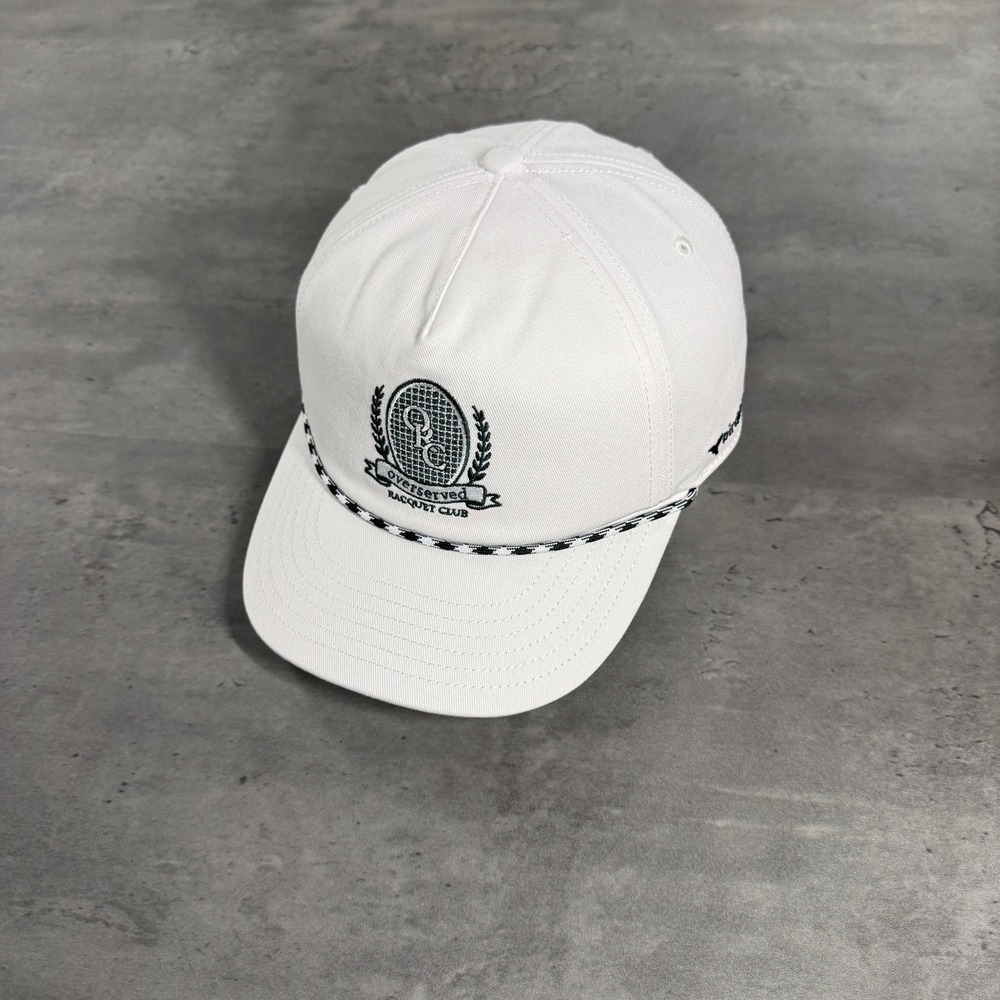 Birddogs Snapback Hat Mens Overserved Racquet Club White Green Rope Snaapback